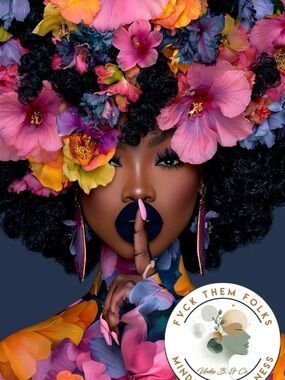 Vibrant Floral Afro Art Print